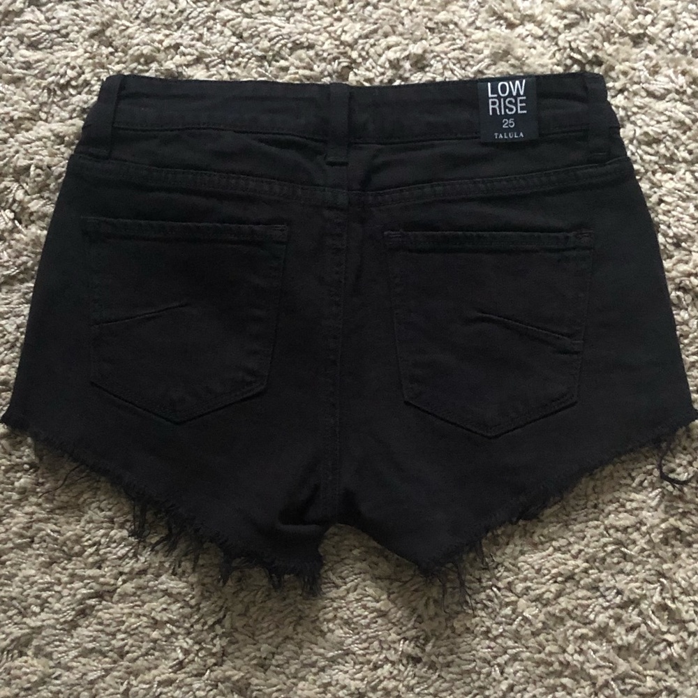 Talula black denim shorts.